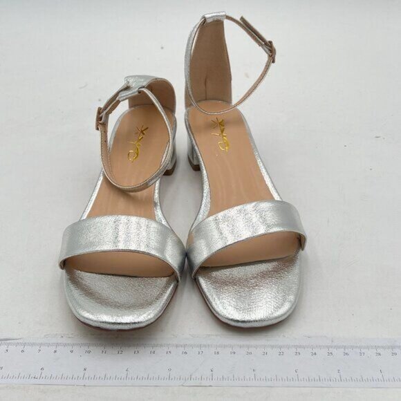 XYD Women's Open Toe Strappy Low Block Heel Sandal Flats Ankle Strap with Buckle - Picture 2 of 8